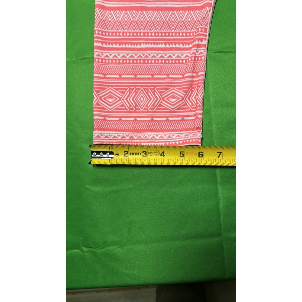 Energie Tribal Print Cropped Leggings Pink White Geometric Yoga Pants Womens M - Picture 5 of 8